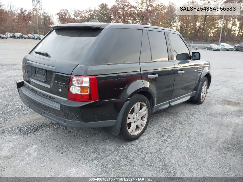 2006 Land Rover Range Rover Sport Hse VIN: SALSF25436A956583 Lot: 40678315