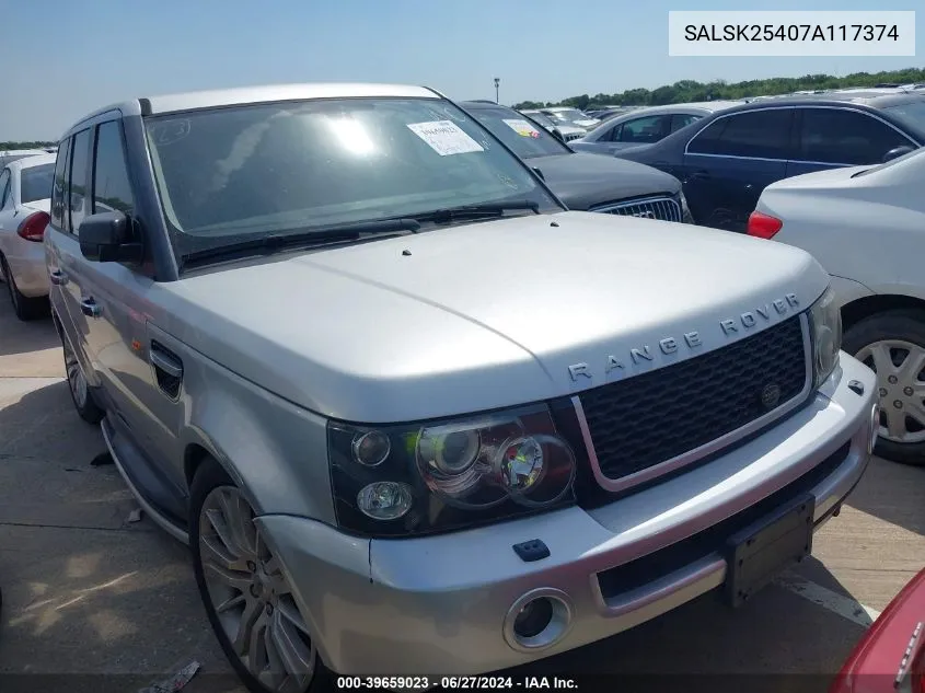 SALSK25407A117374 2007 Land Rover Range Rover Sport Hse