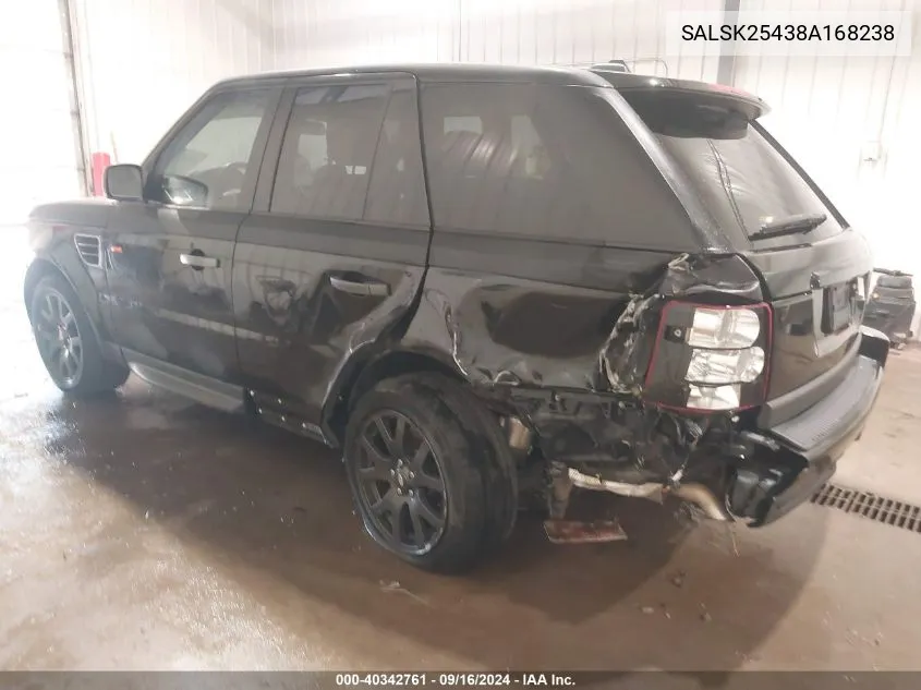 SALSK25438A168238 2008 Land Rover Range Rover Sport Hse