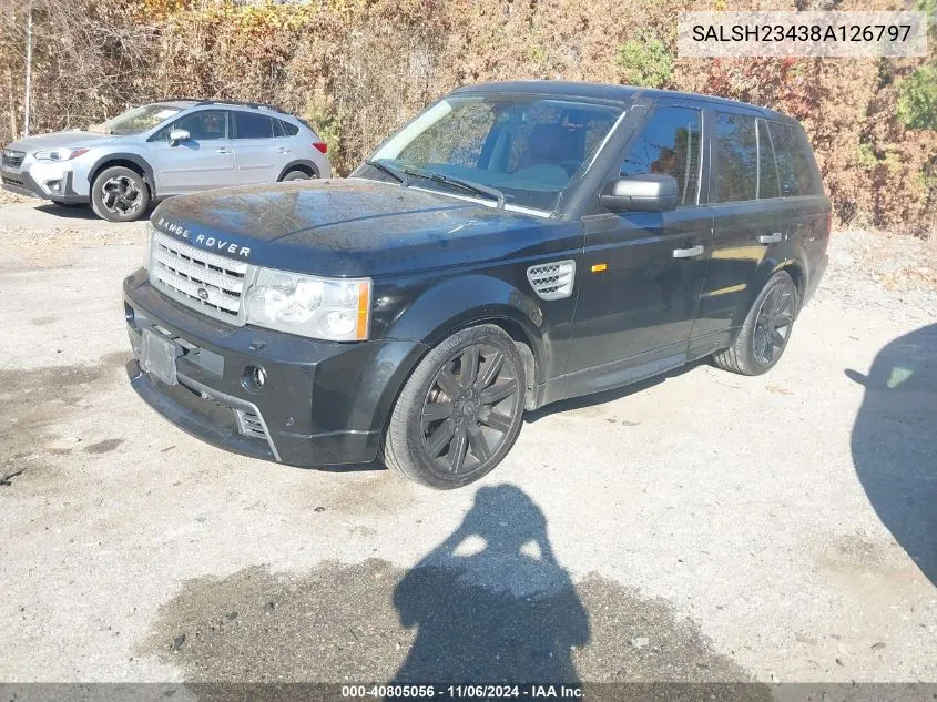 2008 Land Rover Range Rover Sport Supercharged VIN: SALSH23438A126797 Lot: 40805056