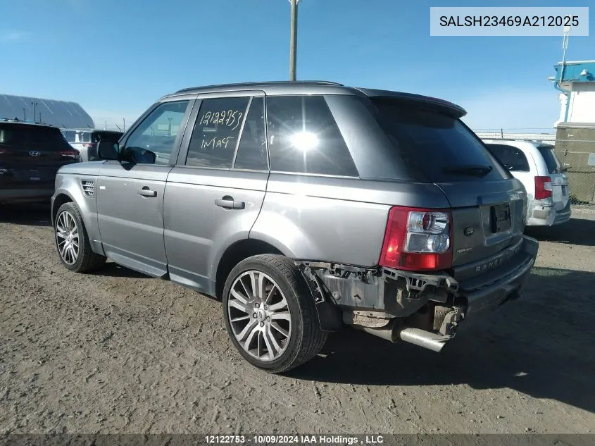 2009 Land Rover Range Rover Sport VIN: SALSH23469A212025 Lot: 12122753