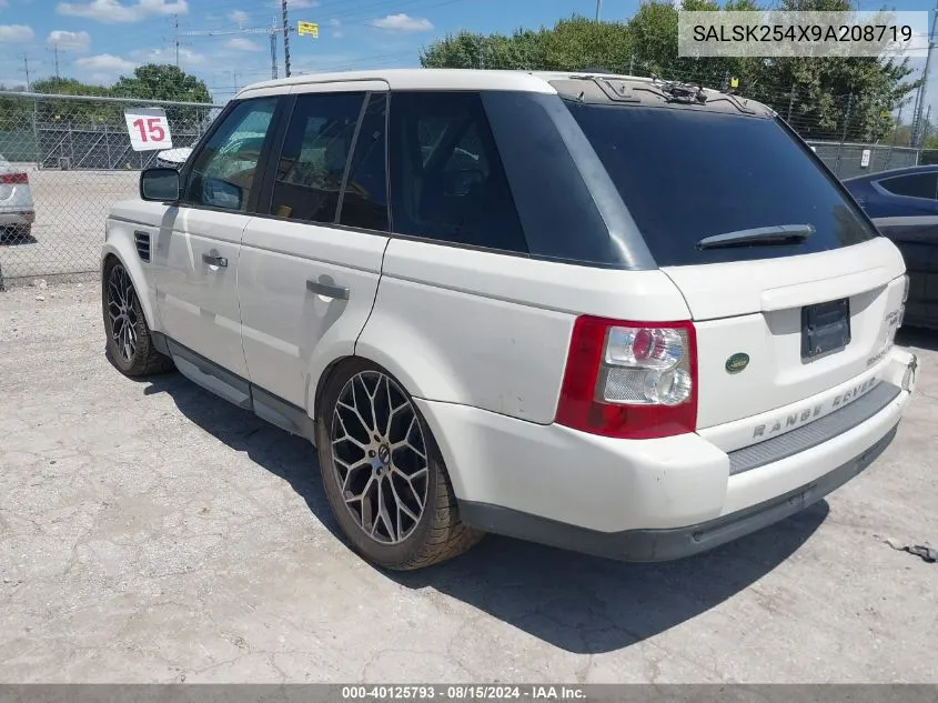 SALSK254X9A208719 2009 Land Rover Range Rover Sport Hse