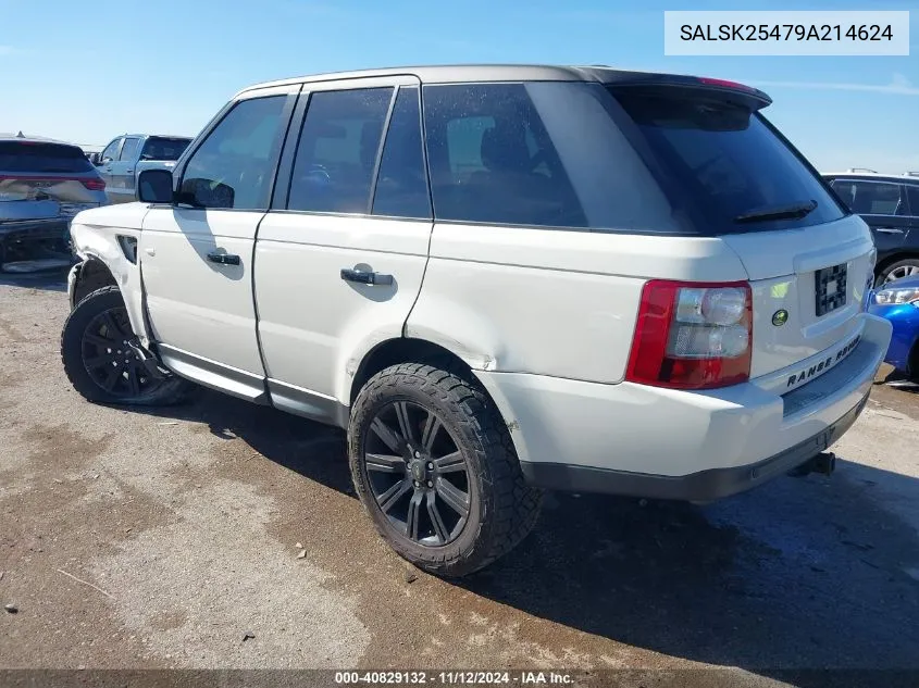 2009 Land Rover Range Rover Sport Hse VIN: SALSK25479A214624 Lot: 40829132