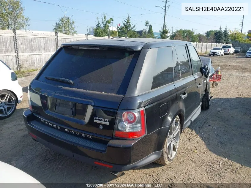 2010 Land Rover Range Rover Sport VIN: SALSH2E40AA220221 Lot: 12098208