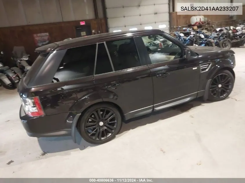 2010 Land Rover Range Rover Sport Hse VIN: SALSK2D41AA233207 Lot: 40806636