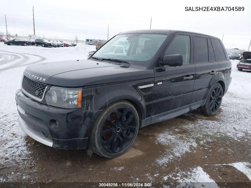 2011 Land Rover Range Rover Sport Sc VIN: SALSH2E4XBA704589 Lot: 30049256