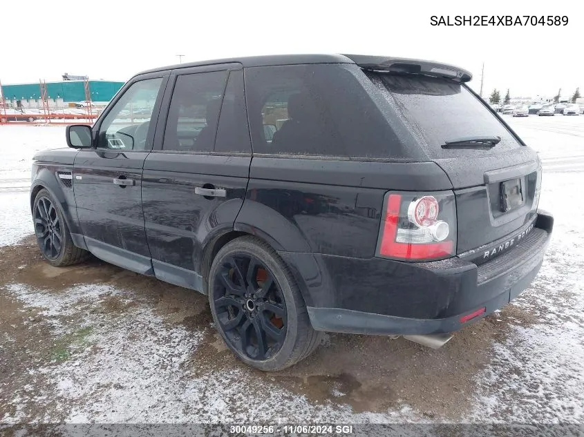 2011 Land Rover Range Rover Sport Sc VIN: SALSH2E4XBA704589 Lot: 30049256