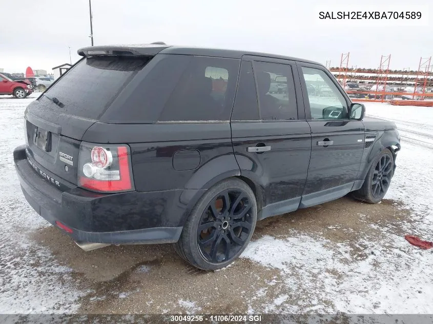 2011 Land Rover Range Rover Sport Sc VIN: SALSH2E4XBA704589 Lot: 30049256