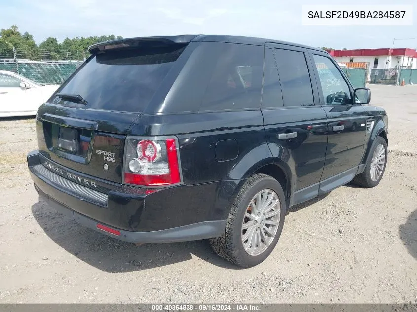 SALSF2D49BA284587 2011 Land Rover Range Rover Sport Hse