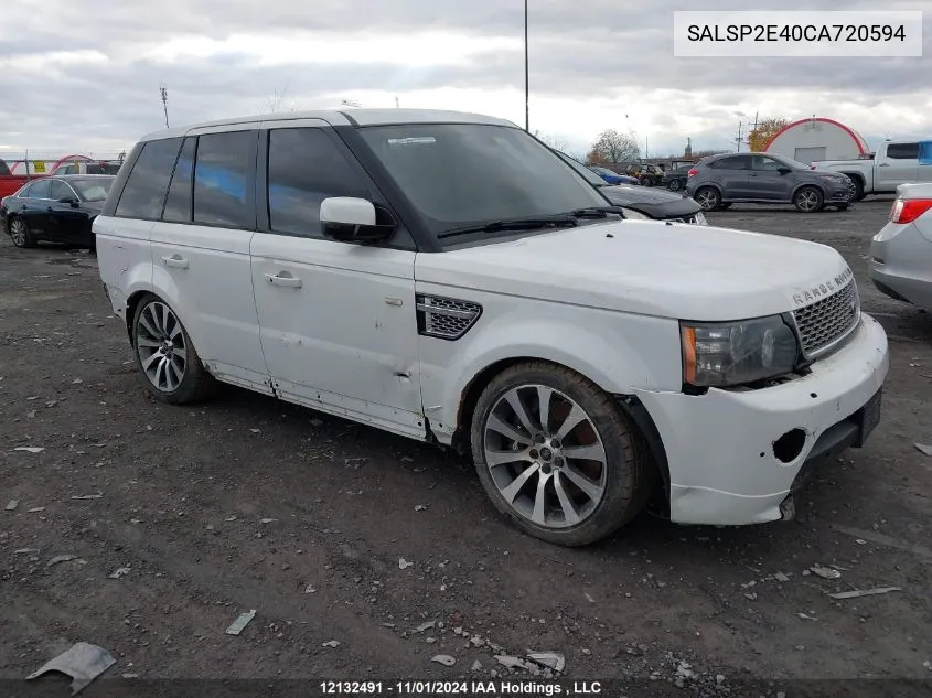 2012 Land Rover Range Rover Sport VIN: SALSP2E40CA720594 Lot: 12132491