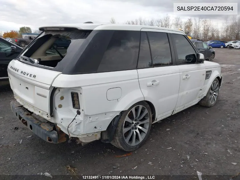 2012 Land Rover Range Rover Sport VIN: SALSP2E40CA720594 Lot: 12132491