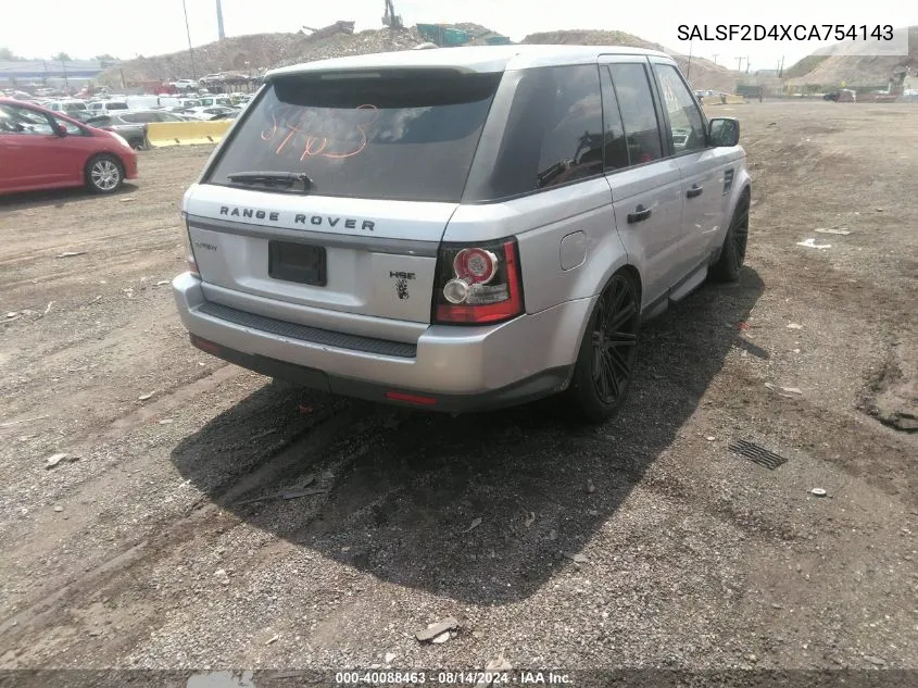 2012 Land Rover Range Rover Sport Hse VIN: SALSF2D4XCA754143 Lot: 40088463