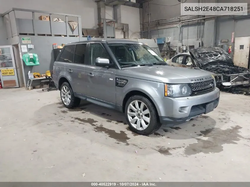 2012 Land Rover Range Rover Sport Supercharged VIN: SALSH2E48CA718251 Lot: 40522919