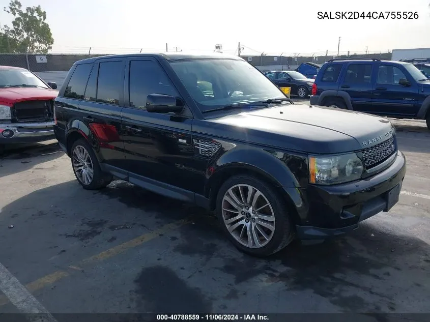 2012 Land Rover Range Rover Sport Hse VIN: SALSK2D44CA755526 Lot: 40788559