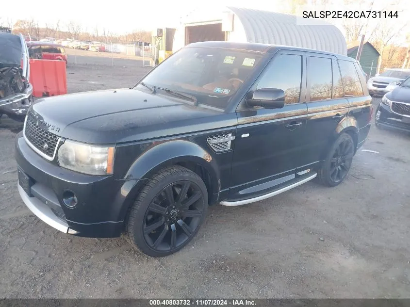 2012 Land Rover Range Rover Sport Supercharged VIN: SALSP2E42CA731144 Lot: 40803732