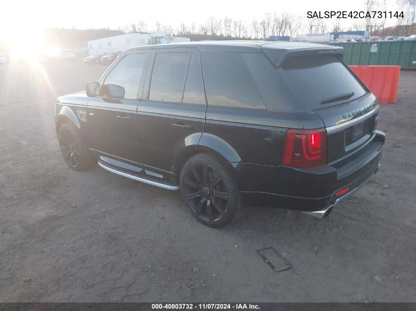 2012 Land Rover Range Rover Sport Supercharged VIN: SALSP2E42CA731144 Lot: 40803732