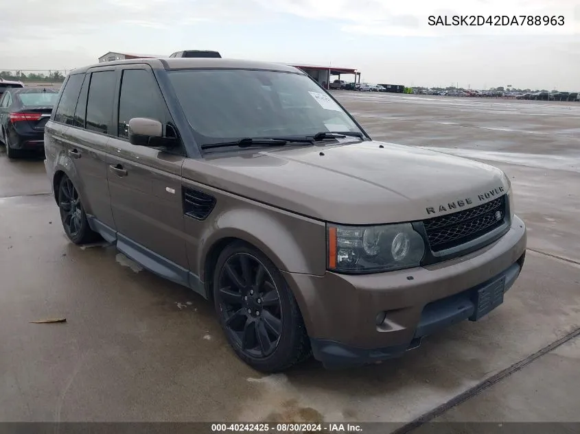 2013 Land Rover Range Rover Sport Hse VIN: SALSK2D42DA788963 Lot: 40907920