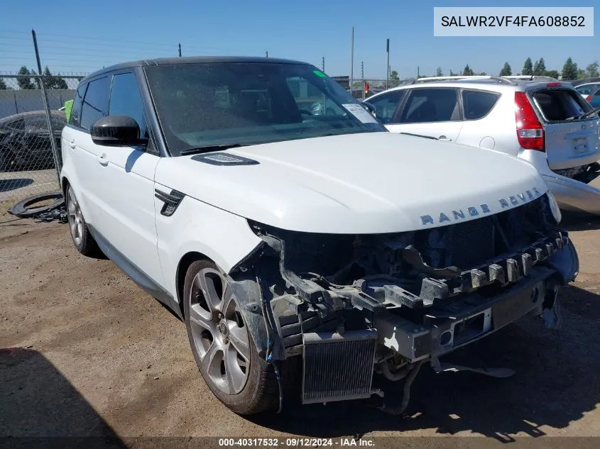 2015 Land Rover Range Rover Sport Sc VIN: SALWR2VF4FA608852 Lot: 40317532