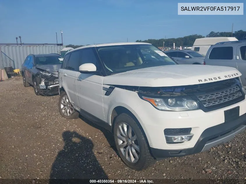 2015 Land Rover Range Rover Sport Sc VIN: SALWR2VF0FA517917 Lot: 40350354