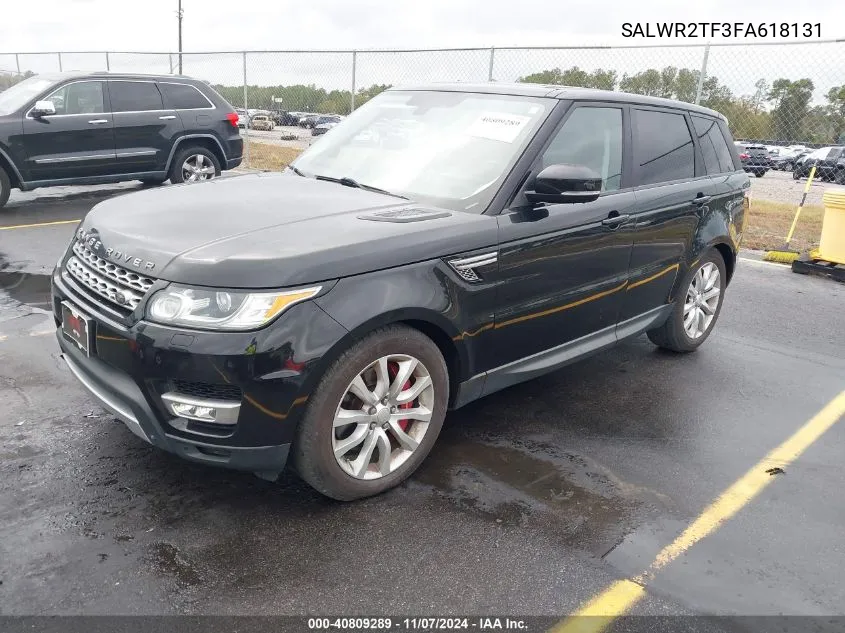 2015 Land Rover Range Rover Sport 5.0L V8 Supercharged VIN: SALWR2TF3FA618131 Lot: 40809289