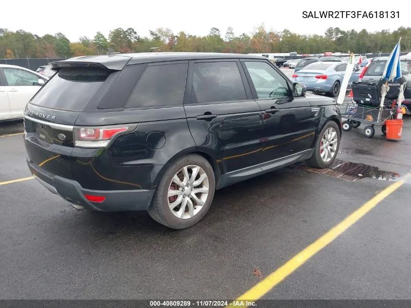 2015 Land Rover Range Rover Sport 5.0L V8 Supercharged VIN: SALWR2TF3FA618131 Lot: 40809289