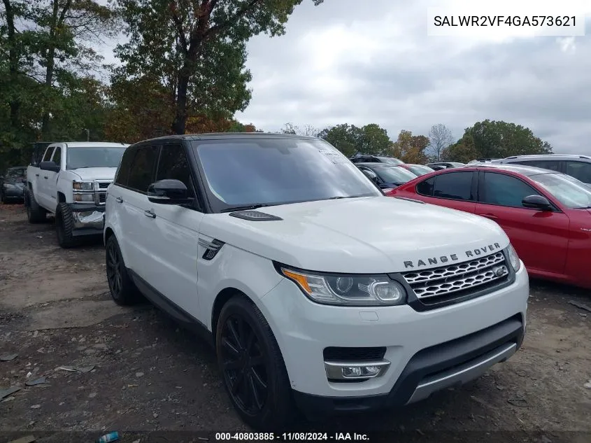 2016 Land Rover Range Rover Sport 3.0L V6 Supercharged Hse VIN: SALWR2VF4GA573621 Lot: 40803885