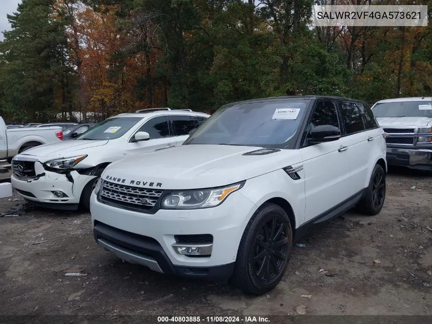 2016 Land Rover Range Rover Sport 3.0L V6 Supercharged Hse VIN: SALWR2VF4GA573621 Lot: 40803885