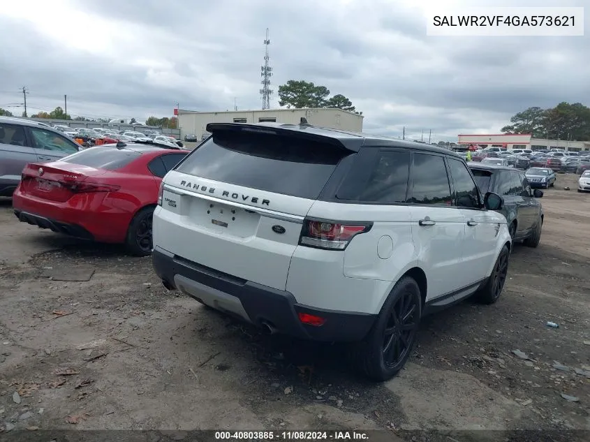 2016 Land Rover Range Rover Sport 3.0L V6 Supercharged Hse VIN: SALWR2VF4GA573621 Lot: 40803885