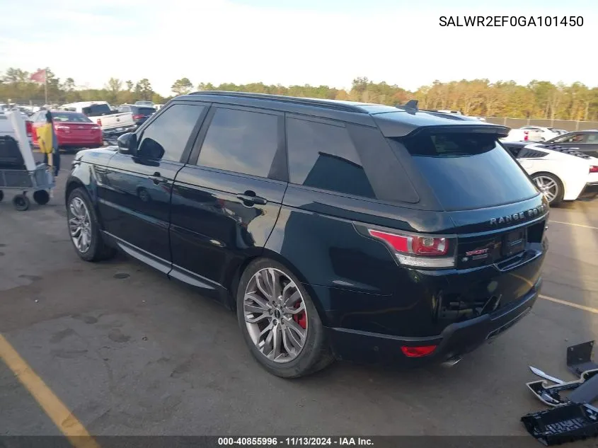 2016 Land Rover Range Rover Sport 5.0L V8 Supercharged/5.0L V8 Supercharged Dynamic VIN: SALWR2EF0GA101450 Lot: 40855996