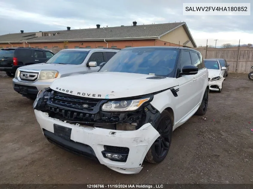 2017 Land Rover Range Rover Sport VIN: SALWV2FV4HA180852 Lot: 12156766