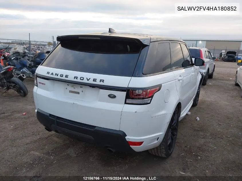 2017 Land Rover Range Rover Sport VIN: SALWV2FV4HA180852 Lot: 12156766