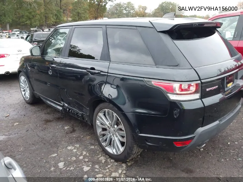 2017 Land Rover Range Rover Sport 3.0L V6 Supercharged Hse Dynamic VIN: SALWV2FV9HA156000 Lot: 40803926