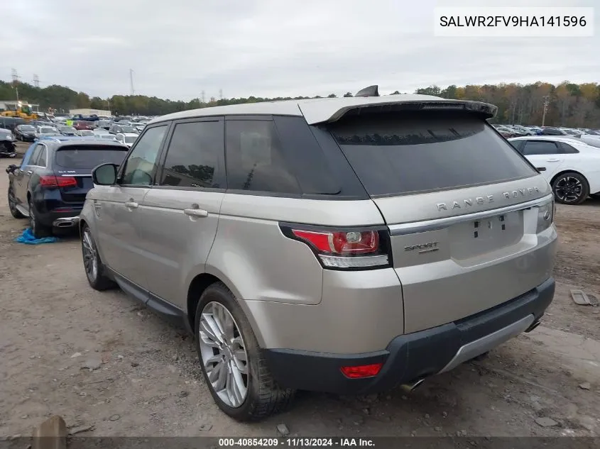 2017 Land Rover Range Rover Sport 3.0L V6 Supercharged Hse VIN: SALWR2FV9HA141596 Lot: 40854209