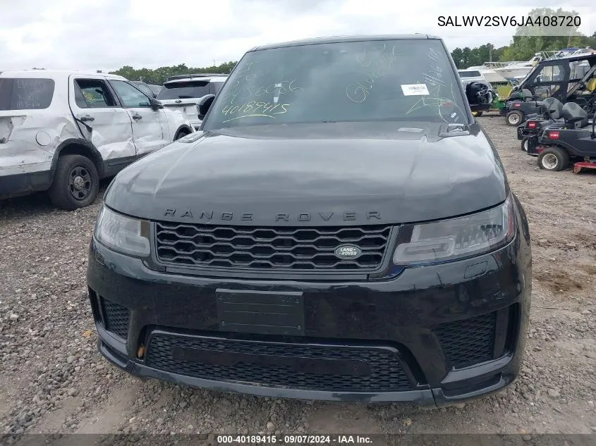 SALWV2SV6JA408720 2018 Land Rover Range Rover Sport Hse Dynamic