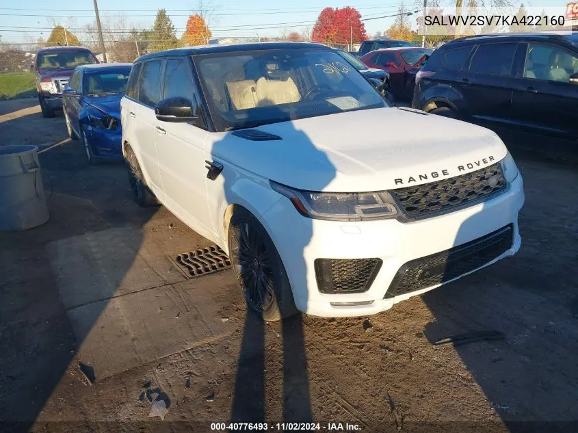 2019 Land Rover Range Rover Sport Hse Dynamic VIN: SALWV2SV7KA422160 Lot: 40776493