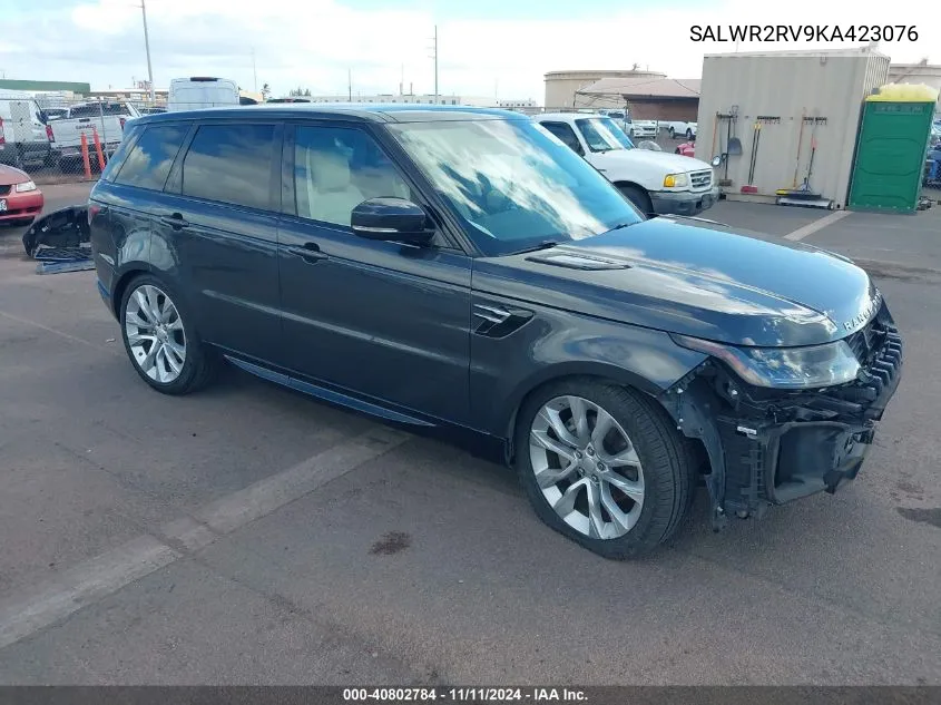 2019 Land Rover Range Rover Sport Hse VIN: SALWR2RV9KA423076 Lot: 40802784