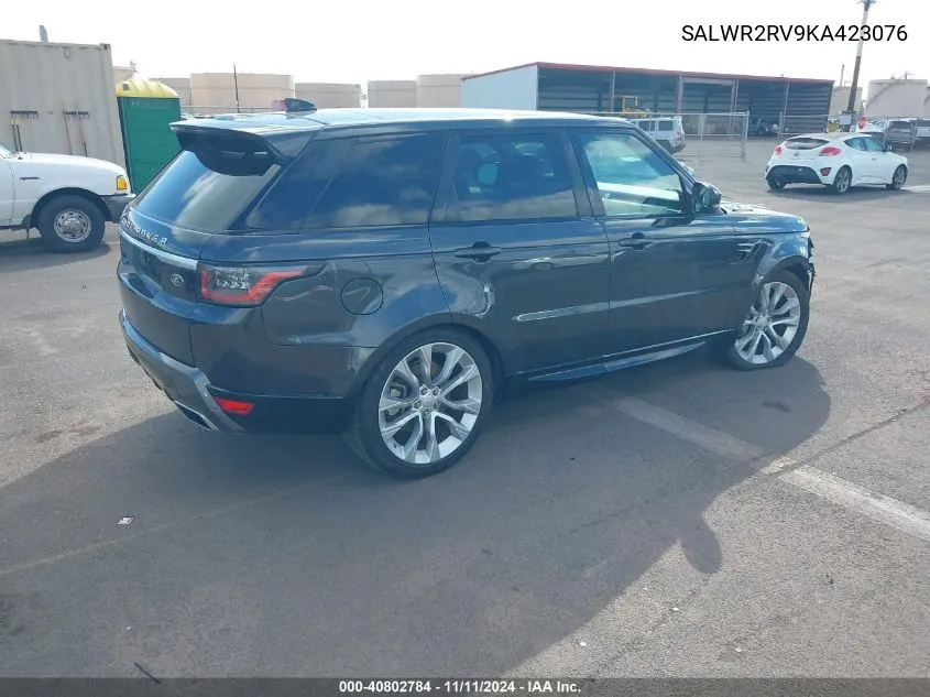 2019 Land Rover Range Rover Sport Hse VIN: SALWR2RV9KA423076 Lot: 40802784