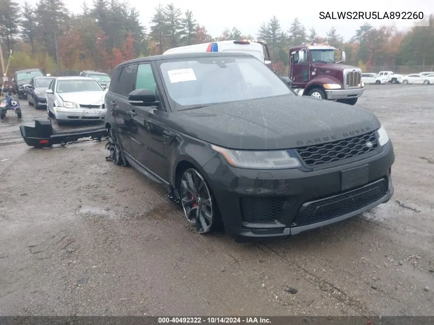 SALWS2RU5LA892260 2020 Land Rover Range Rover Sport Hst Mhev