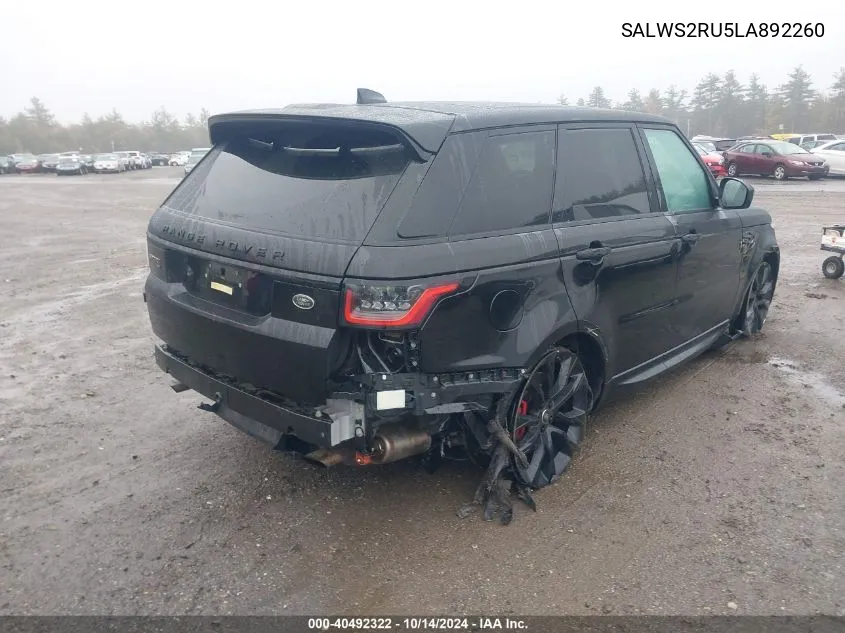 SALWS2RU5LA892260 2020 Land Rover Range Rover Sport Hst Mhev