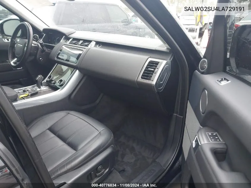 2020 Land Rover Range Rover Sport Se Mhev VIN: SALWG2SU4LA729191 Lot: 40776834