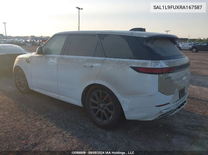 2024 Land Rover Range Rover Sport Dynamic Se VIN: SAL1L9FUXRA167587 Lot: 12086809