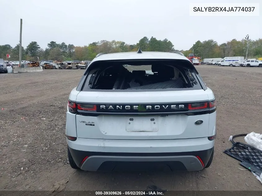 2018 Land Rover Range Rover Velar P250 S VIN: SALYB2RX4JA774037 Lot: 39309626