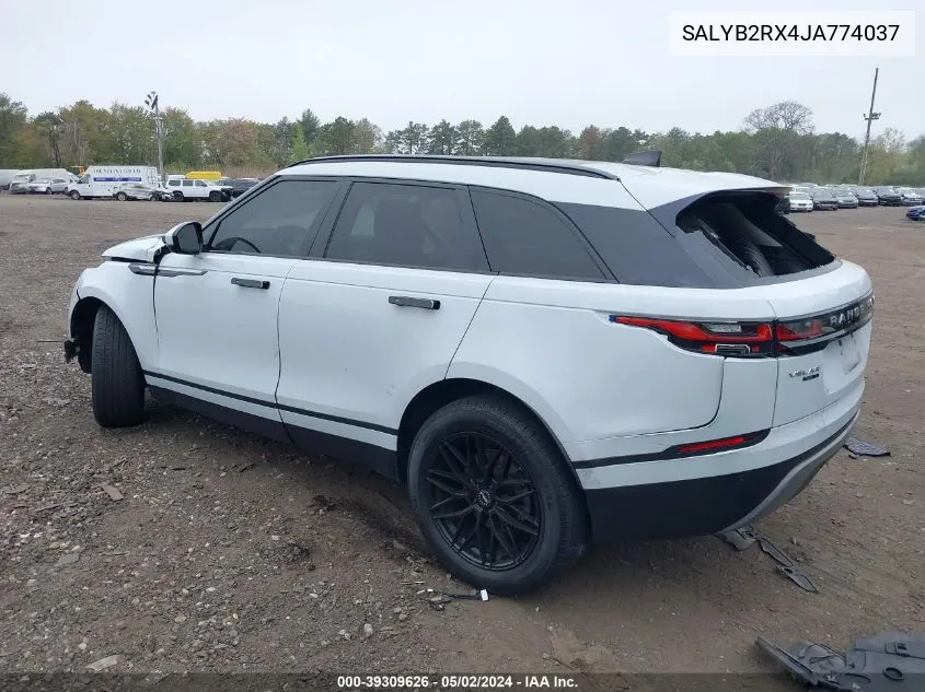 2018 Land Rover Range Rover Velar P250 S VIN: SALYB2RX4JA774037 Lot: 39309626