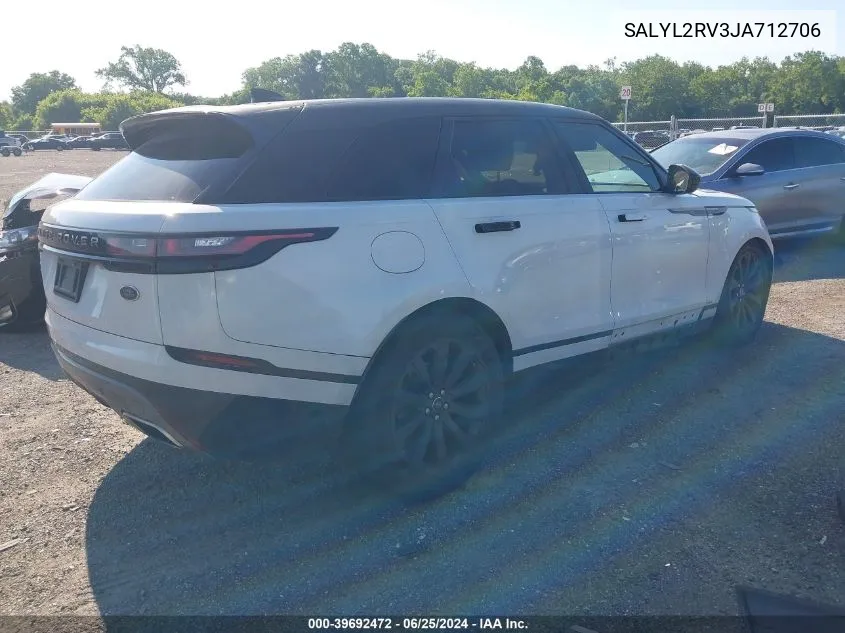 2018 Land Rover Range Rover Velar R-Dynamic Se VIN: SALYL2RV3JA712706 Lot: 39692472