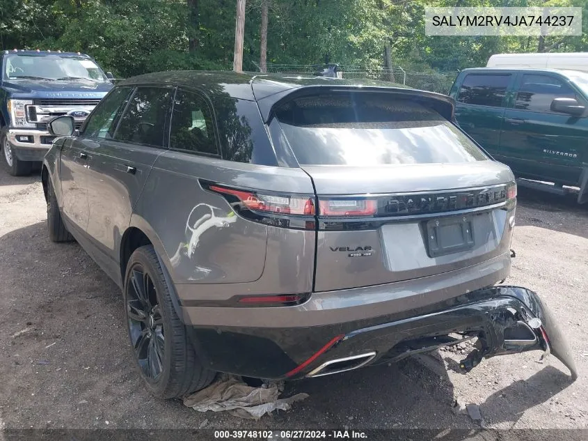 2018 Land Rover Range Rover Velar P380 First Edition/P380 Hse R-Dynamic VIN: SALYM2RV4JA744237 Lot: 39748102