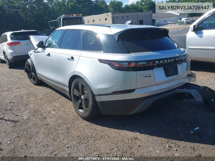 2018 Land Rover Range Rover Velar P380 S VIN: SALYB2RV3JA726947 Lot: 39775874