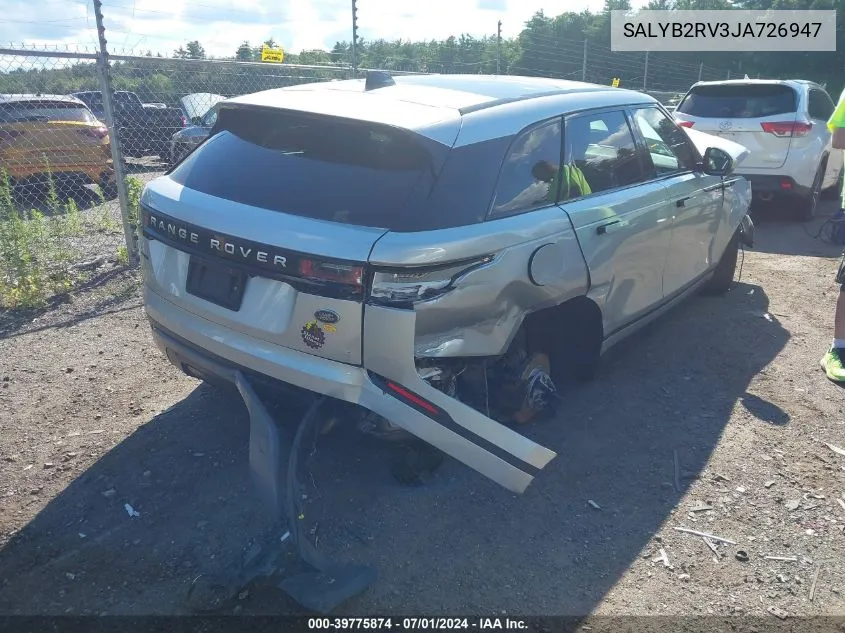 2018 Land Rover Range Rover Velar P380 S VIN: SALYB2RV3JA726947 Lot: 39775874