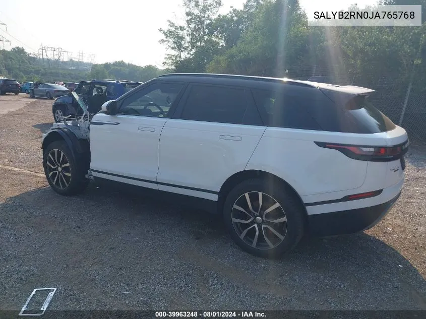 2018 Land Rover Range Rover Velar D180 S VIN: SALYB2RN0JA765768 Lot: 39963248