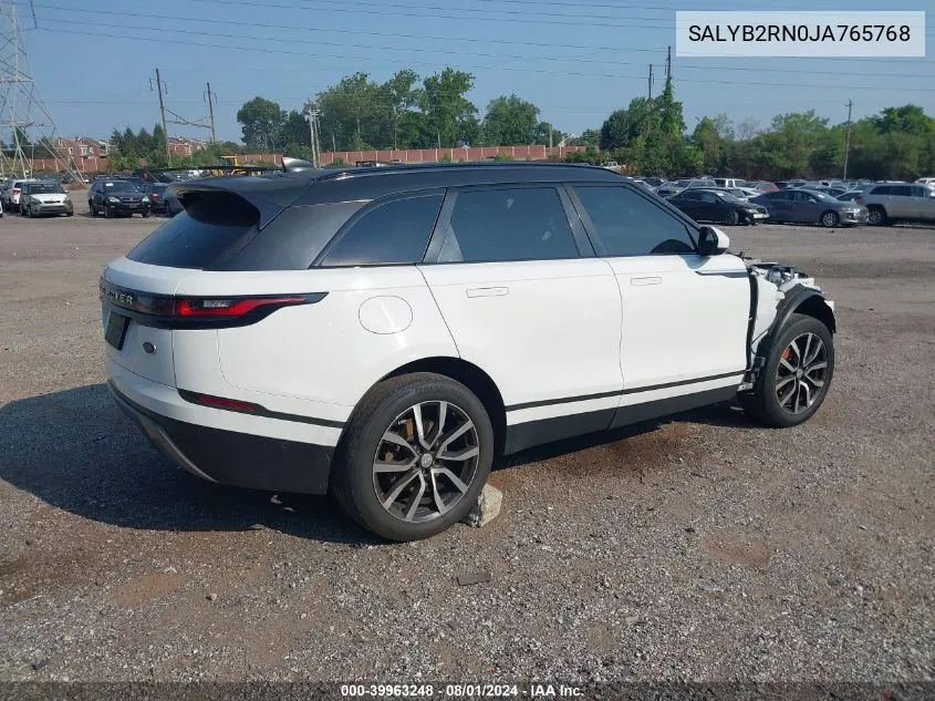 2018 Land Rover Range Rover Velar D180 S VIN: SALYB2RN0JA765768 Lot: 39963248