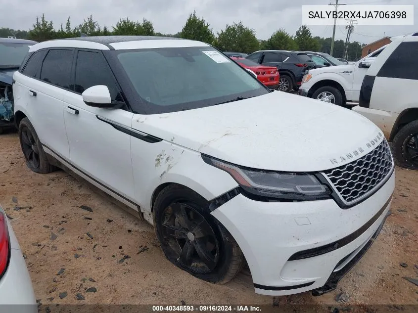 2018 Land Rover Range Rover Velar S VIN: SALYB2RX4JA706398 Lot: 40348593